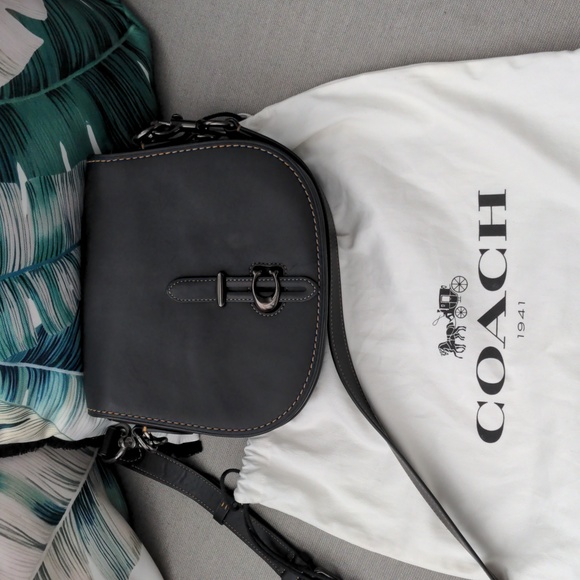 Coach Black Saddle Bag 54202 - Picture 1 of 7